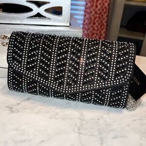 Elegant Black and Silver Clutch